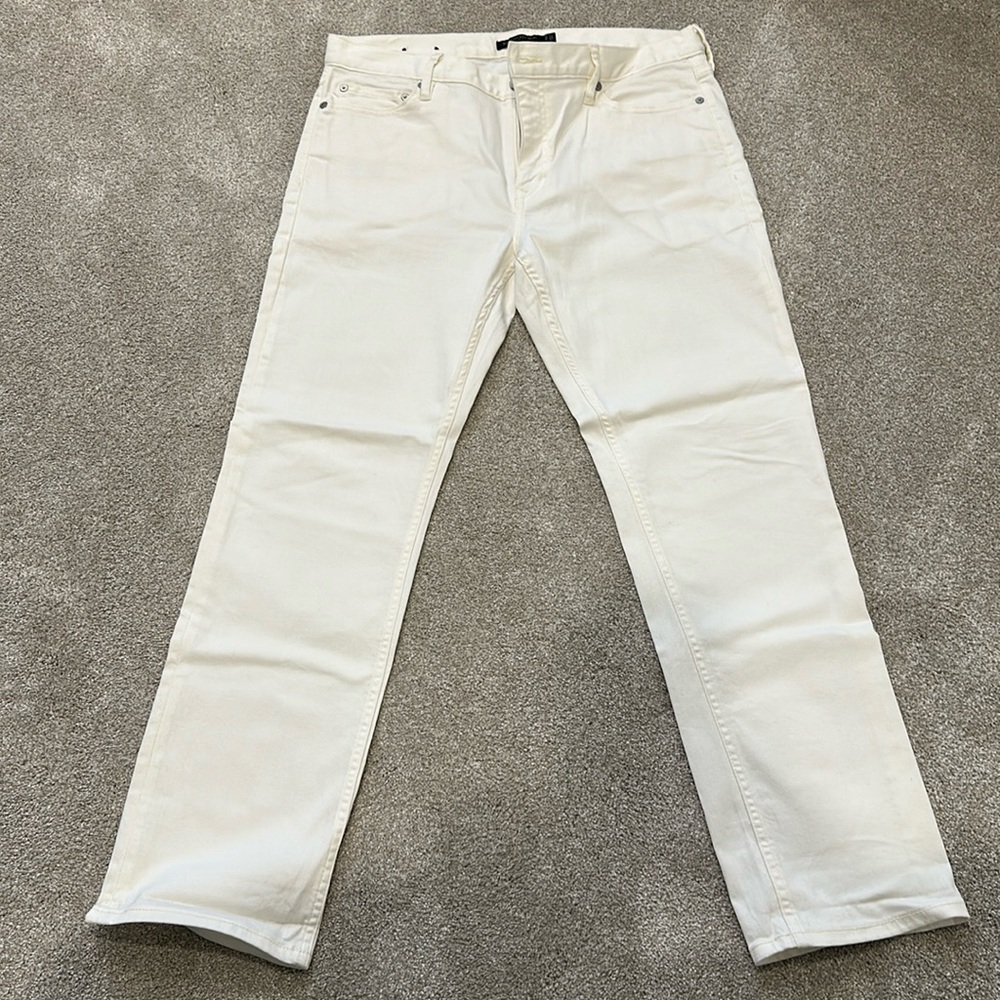 Banana Republic, Men’s, Slim Fit Cream/White Jeans, Size 34x30, Excellent